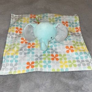 Boppy Elephant Security Blanket Plush Puppet Lovey Toy Nunu